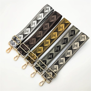 Adjustable wide replacement shoulder straps with diamond jacquard pattern in five colors