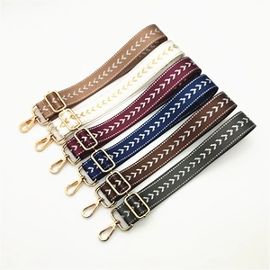 Adjustable Wide Shoulder Strap For Handbags Jacquard Polyester Replacement Crossbody Purse Strap Geometric Pattern Bag Belt
