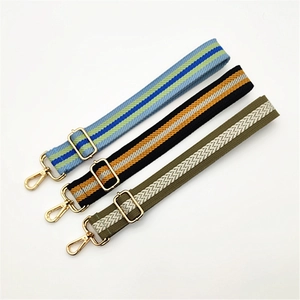 Woven Bag Strap Adjustable Shoulder Strap Replacement For Women Crossbody Handbag Strap Polyester Geometric Pattern Strap