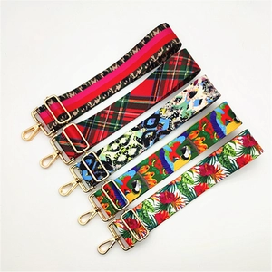 Fashion Wide Adjustable Bag Strap Polyester Replacement Shoulder Strap Printed Ethnic Style Crossbody Bags Webbing Strap