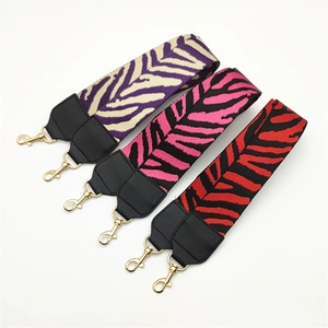 Zebra Print Wide Bag Strap Replacement Shoulder Belt For Women Handbag Crossbody Bag Polyester Woven Strap Decoration Accessories