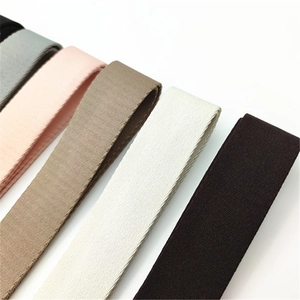 Detailed close-up showing thick woven fabric texture on adjustable multi-color bag straps