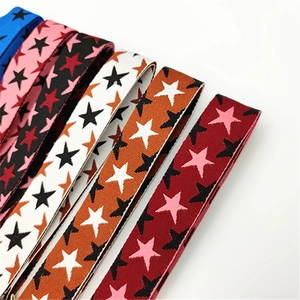 Close-up of adjustable PU leather star pattern shoulder straps in various vibrant colors