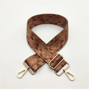 Bandoulière de rechange réglable à motif léopard avec crochets métalliques dorés