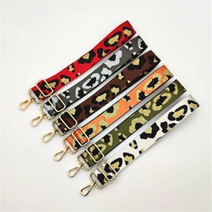 Leopard Print Adjustable Bag Strap Polyester Replacement Shoulder Crossbody Strap For Handbags School Bags Women Fashion Accessory