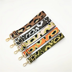 Adjustable leopard print replacement straps with gold buckles in five trendy colors
