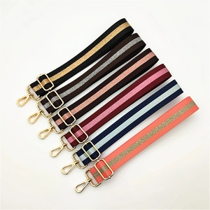 Adjustable Replacement Bag Strap For Women Crossbody Shoulder Bags Polyester Striped Woven Belt With Metal Buckle Handbag Accessories