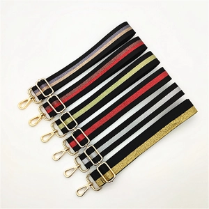 Adjustable woven replacement shoulder straps with gold hardware in various colors