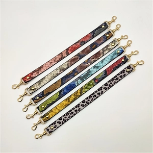 PU Leather Bag Strap Women Replacement Shoulder Strap Leopard Snake Skin Pattern Animal Print Handbag Handle With Gold Lobster Clasp