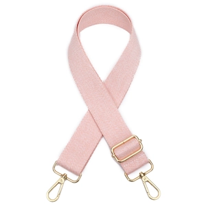 Bandoulière épaisse rose clair pour sac à main avec boucle réglable en métal doré
