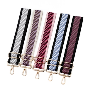Sangle de Sac Large Jacquard Motif de Flèche Réglable Bandoulière de Rechange Ceinture Décorative en Polyester pour Femme