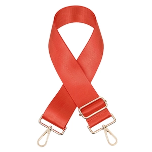 Bandoulière réglable en nylon orange vif avec mousquetons en métal doré pour sacs à main
