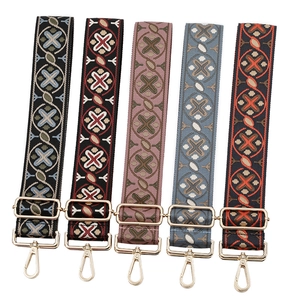 Bohemian Ethnic Style Adjustable Jacquard Bag Strap Wide Replacement Polyester Shoulder Strap For Handbags Crossbody Bags