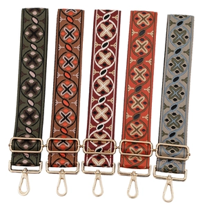 Ethnic Style Wide Bag Strap For Women Adjustable Replacement Polyester Shoulder Strap Crossbody Handbag Belt Accessories