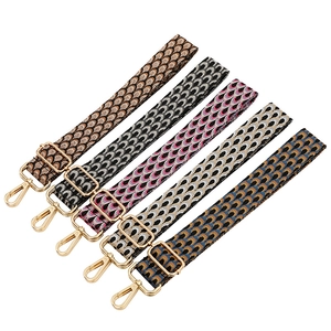 Polyester Jacquard Fish Scale Pattern Adjustable Bag Strap Ethnic Style Wide Shoulder Strap Replacement For Women Purse