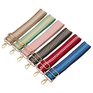 Bandoulières larges tressées réglables avec crochets dorés pour sacs à main