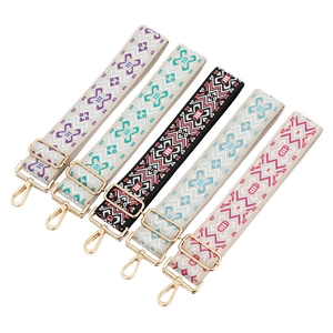 Breiter Taschengurt Ersatz Verstellbar Ethno-Stil Bohemian Geometrisch Gewebter Schultergurt Für Handtaschen Damen Polyester