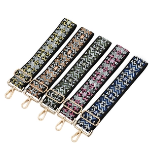 Ethno-Stil verstellbare breite Schultergurte für Handtaschen mit goldenen Metallkarabinern