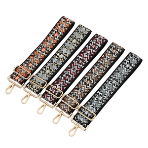 Fünf verstellbare bestickte Schultergurte im Boho-Stil für Damen Umhängetaschen Zubehör