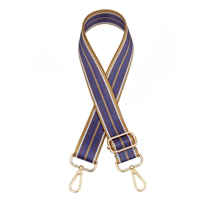 Ethnic style colorful replacement shoulder strap with gold hooks for women bags