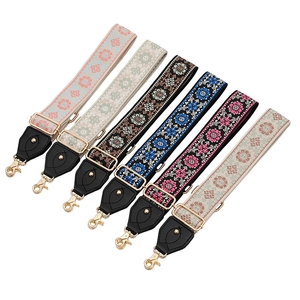 Bohemian Ethnic Style Embroidered Bag Strap Adjustable Wide Replacement Shoulder Strap For Crossbody Bags Women Accessories