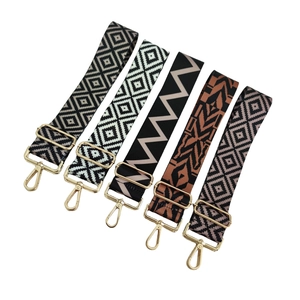Adjustable heat transfer shoulder straps with bohemian and geometric patterns for bags