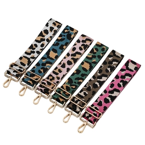 Leopard Print Wide Shoulder Strap Adjustable Replacement Bag Belt For Crossbody Handbags Metal Hardware Fashion Accessory