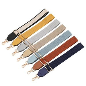 Adjustable Replacement Wide Shoulder Strap For Handbags Geometric Pattern Jacquard Webbing Crossbody Bag Strap With Metal Clasp