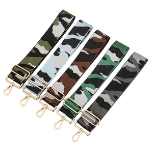 Adjustable Camouflage Replacement Bag Strap Wide Woven Shoulder Strap For Handbags Crossbody Bags With Metal Buckle Fashion Accessory