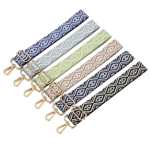 Adjustable geometric diamond pattern replacement shoulder straps with gold metal hooks