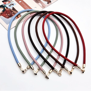 Colorful PU leather handbag handles with gold lobster clasps in six stylish shades
