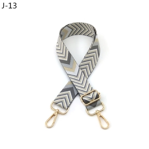 Adjustable chevron patterned strap with gold lobster clasps for crossbody bags
