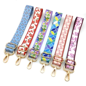 Wide Adjustable Shoulder Strap For Handbags Printed Polyester Purse Strap Replacement Guitar Style Crossbody Bag Belt