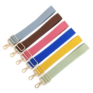 Adjustable Wide Bag Strap Replacement Thickened Polyester Cotton Shoulder Crossbody Strap with Gold Silver Metal Buckles