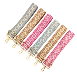 Adjustable Wide Bag Strap Replacement Polyester Ethnic Geometric Pattern Crossbody Shoulder Strap For Women Handbag Accessories