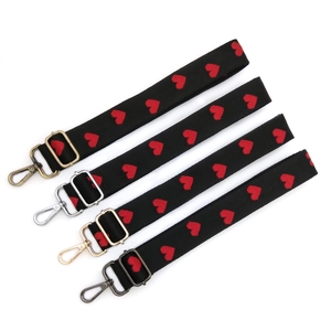 Tracolla Regolabile in Poliestere con Motivo a Cuore Cinturino di Ricambio con Fibbie in Metallo per Borsa Donna Accessorio
