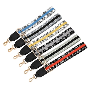 Wide Adjustable Leopard Print Shoulder Strap Replacement For Handbag Crossbody Bag Polyester Strap With Gold Silver Gunmetal Buckles