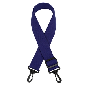 Adjustable purple nylon shoulder strap with black swivel hooks for handbags and crossbody bags
