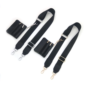 Adjustable Nylon Shoulder Bag Strap With Mini Coin Purse And Phone Tether Patch Multi-functional Crossbody Strap For Women
