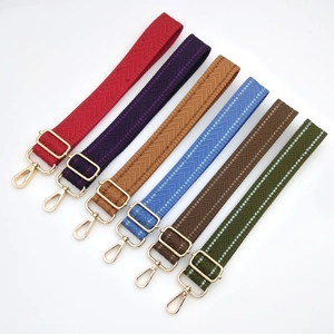 Adjustable crossbody shoulder straps with herringbone weave in six assorted colors