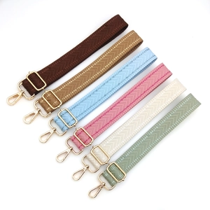 Adjustable colorful nylon shoulder straps for crossbody bags with gold lobster clasps