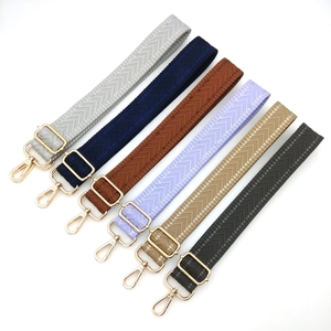 Adjustable woven shoulder straps with gold hardware in six solid colors for crossbody bags