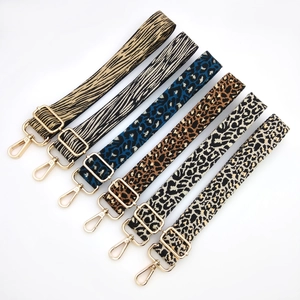 Adjustable Polyester Wide Shoulder Strap Leopard Animal Print Replacement Belt For Crossbody Bag Purse Women Fashion Accessories