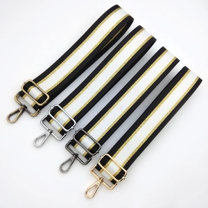 Adjustable Widened Bag Strap Polyester Webbing Replacement Shoulder Strap With Metallic Thread For Handbag Crossbody Bag