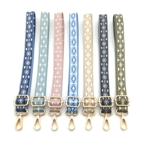 Adjustable jacquard replacement shoulder straps with geometric diamond patterns in 7 colors