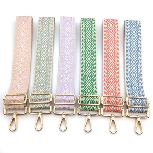 Bohemian Geometric Jacquard Bag Strap Wide Adjustable Polyester Replacement Shoulder Belt For Crossbody Bag Women Accessories