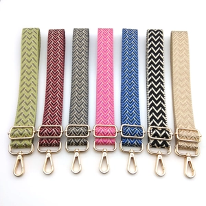 Adjustable 3.8cm wide replacement handbag straps in seven colors with gold hardware