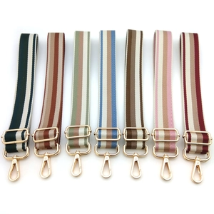 Adjustable Multicolor Striped Bag Strap Replacement For Women Polyester Shoulder Strap With Metal Lobster Clasp Buckle Retro Fashion Belt For Handbags Crossbody Bag