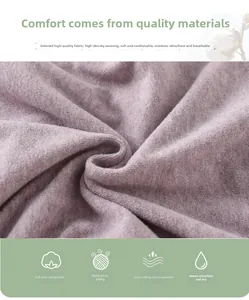 Detailed macro view of high-density knitted purple cotton fabric for baby rompers