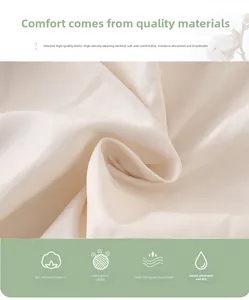 Close-up of high-density cream white fabric showing soft texture and premium weave quality